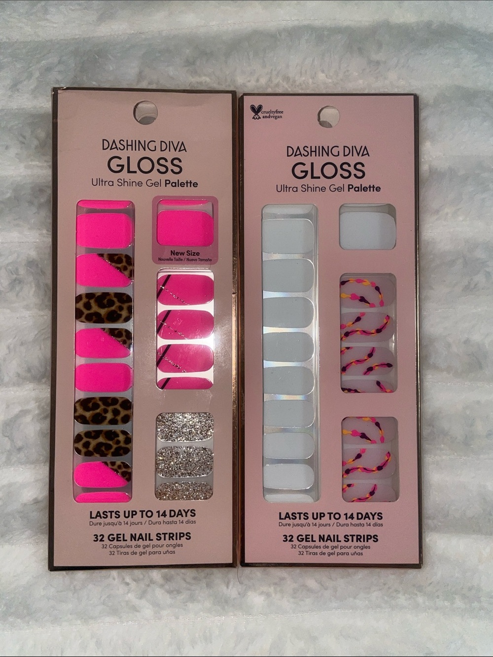 NIB Dashing Diva Gloss Ultra Shine Gel Nail Strips 2 Packs